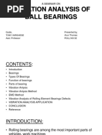 Vibration Analysis of Ball Bearings: A Seminar On