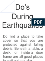 Dos and Donts During Earthquakes Post Up