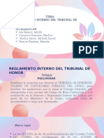 Reglamento Interno Del Tribunal de Honor - Colegio de Contadores Publicos Del Cusco