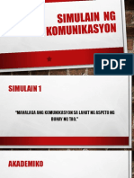 Simulain Ng Komunikasyon