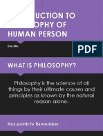 Introduction To Philosophy of Human Person: Don Alro