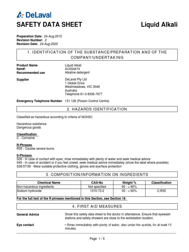 Safety Data Sheet Provides Insights into Hazards and Proper Handling of ...