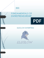 ENT 300 Fundamentals of Entrepreneurship ELEGLOW ENTERPRISE