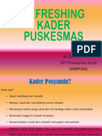 Refreshing Kader Puskesmas