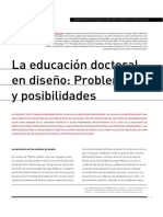 La Educación Doctoral en Diseño: Problemas y Posibilidades