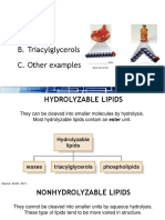 Lipids: A. Types B. Triacylglycerols C. Other Examples