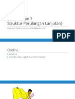 Pertemuan 7 - Struktur Perulangan Lanjutan