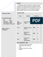 IIM Resume Template Guide | PDF