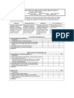 Teaching Observation Scale