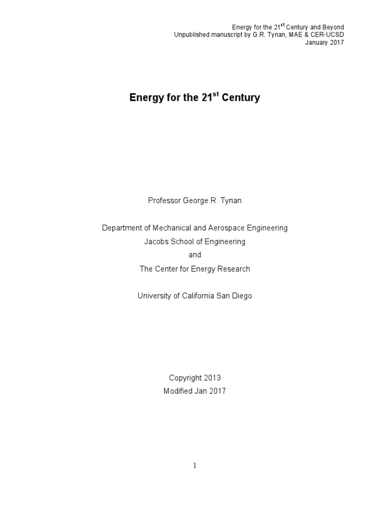 Energy For The 21st Century | PDF | Enthalpy | Heat