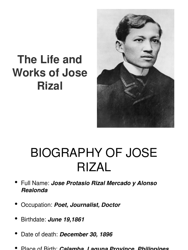 research paper about life and works of rizal
