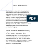 Introduction to Hospitality Industry