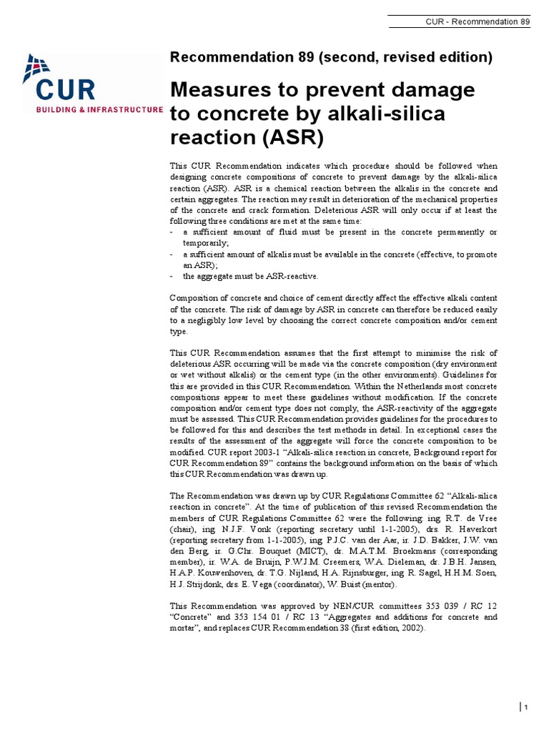 Prevent ASR | PDF | Silicon Dioxide | Concrete