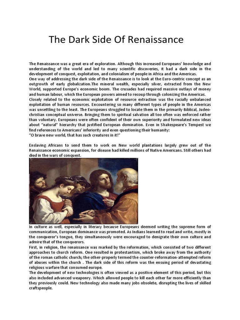 The Dark Side of Renaissance | PDF | Slavery | Witchcraft
