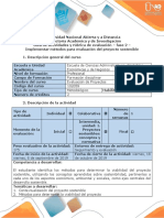 E - P - Guía de Actividades y Rúbrica de Evaluación - Fase 2 - Implementar Métodos Para Evaluación Del Proyecto Sostenible