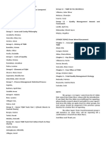 TQM Groupings