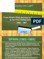 "The Jourey Into Light": "From Rizal's First Journey To Europe Up To His First Homecoming" 1882 - 1887