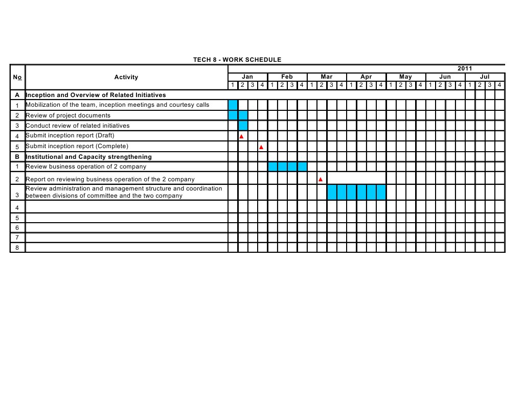 Work Schedule Overview and Activities | PDF