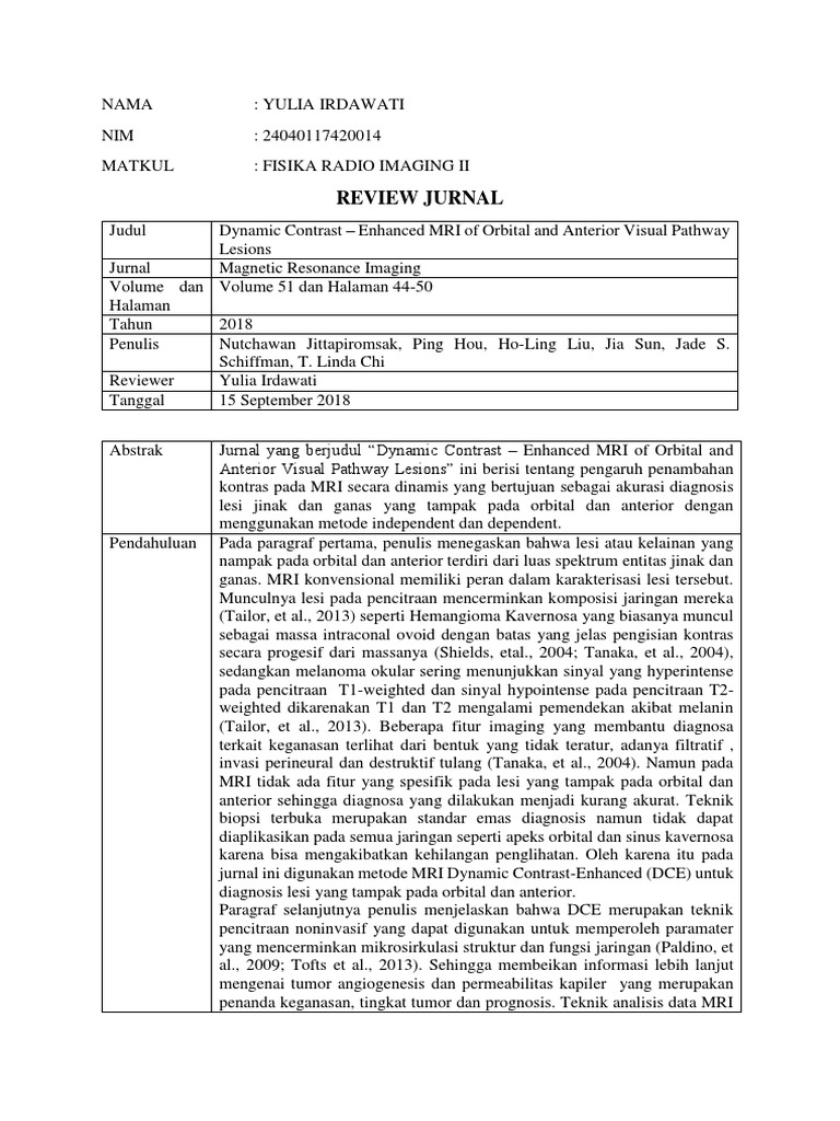 Review Jurnal Mri Pdf