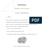 Mechanics: Module I: Force Systems