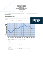 PRETEST data shows average temperatures, activities, shoe colors, movies