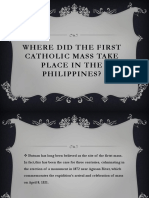 Where Did The First Catholic Mass Take Place in The Philippines?
