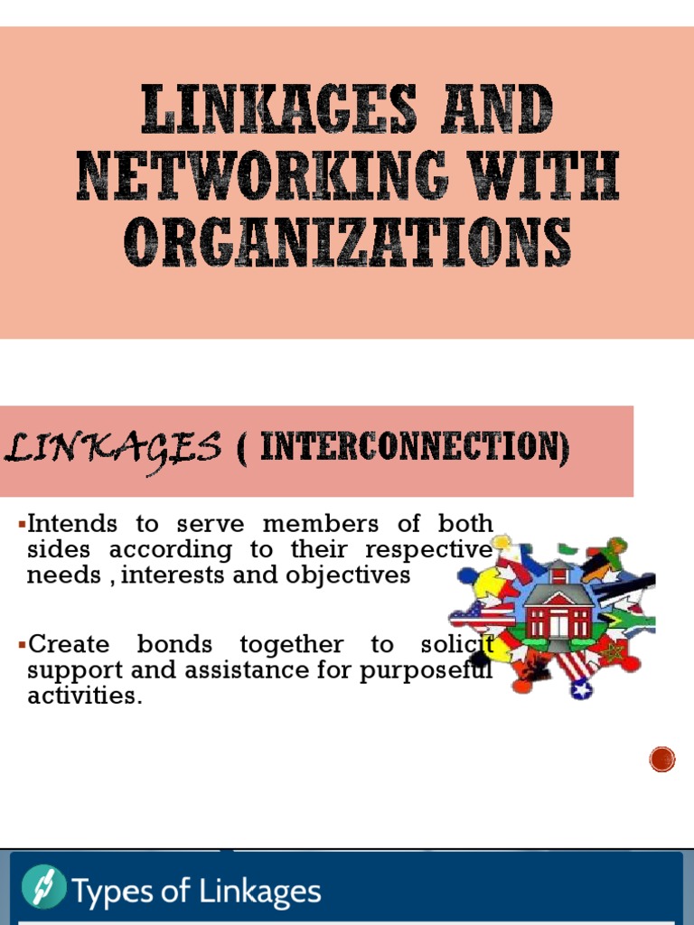 Linkages and Networking With Organizations PDF
