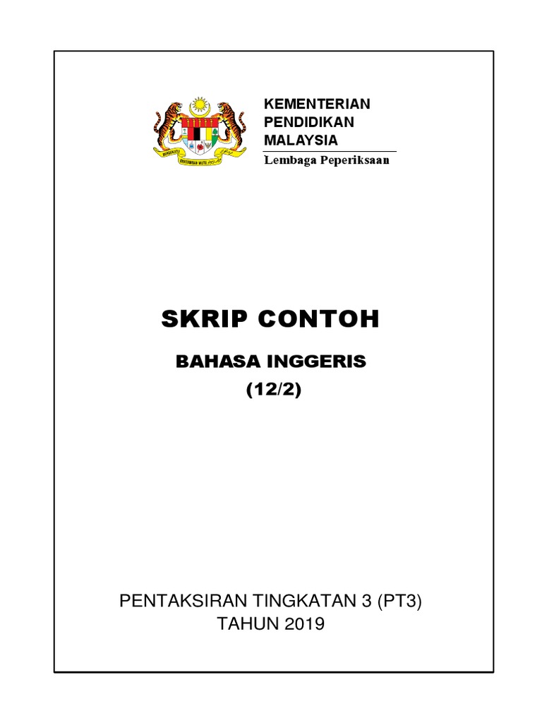 Skrip Contoh Bahasa Inggeris  PDF