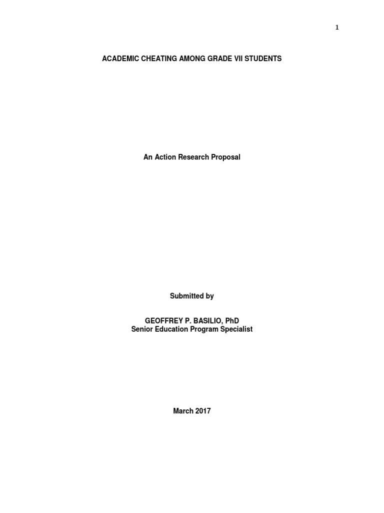 Academic Cheating in Grade VII Students | PDF | Academic Dishonesty ...