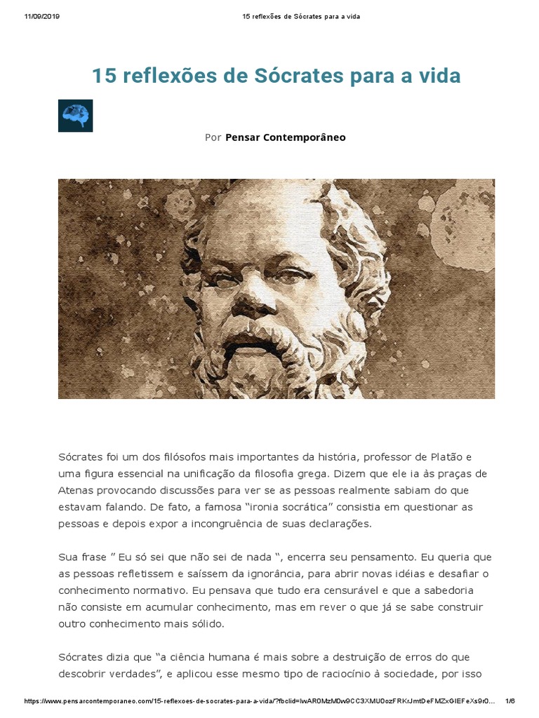 Filosofia (Completo), PDF, Sócrates