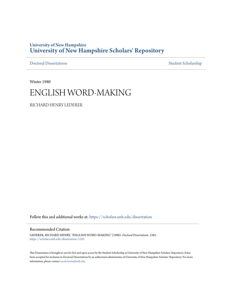 English Word Making 1 Pdf Linguistics Curriculum