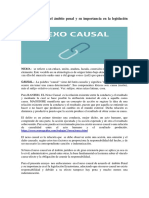 Ensayo El Nexo Causal en El Ámbito Penal y Su Importancia en La Legislación Ecuatoriana