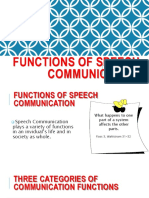 Functions of Speech Communication