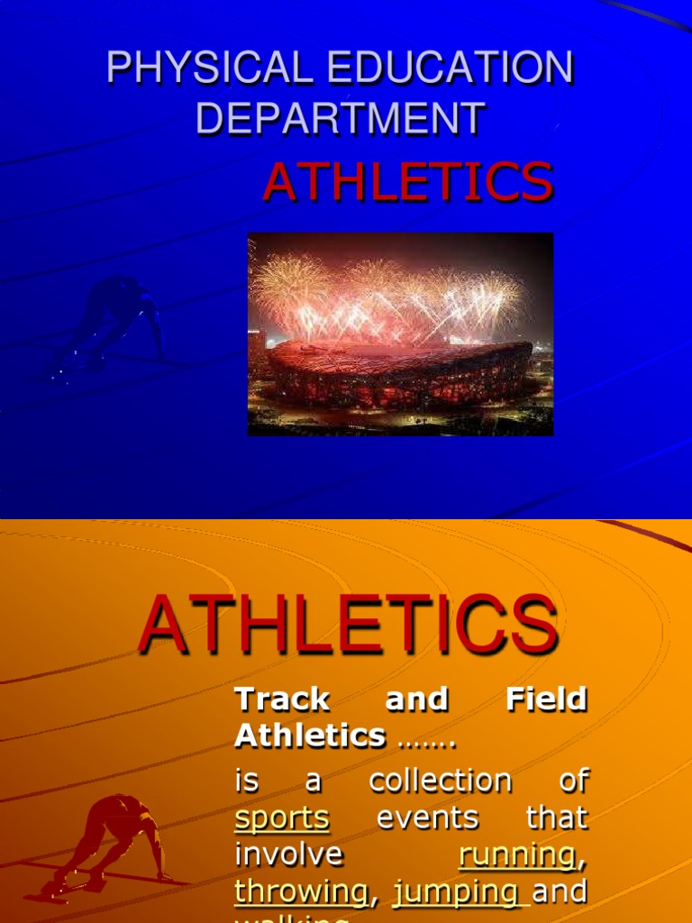 Physical Education Department Athletics PDF Track And Field