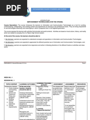 Lesson Plan Emtech