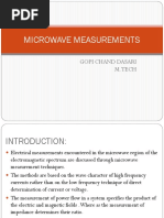 Microwave Measurements: Gopi Chand Dasari M.Tech