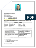 Muhammad Nurfarhan Bin Sharif: Personal Details