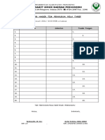 Daftar Hadir Rapat Pola Tarif