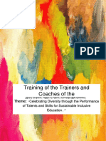 Training of The Trainers and Coaches of The Division Festival of Talents