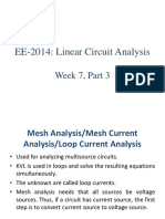 EE-2014: Linear Circuit Analysis Using Mesh Analysis