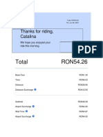 Total RON54.26: Thanks For Riding, Catalina
