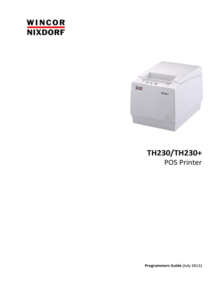 Th230 Programmers Guide English | PDF | Printer (Computing) | Character ...