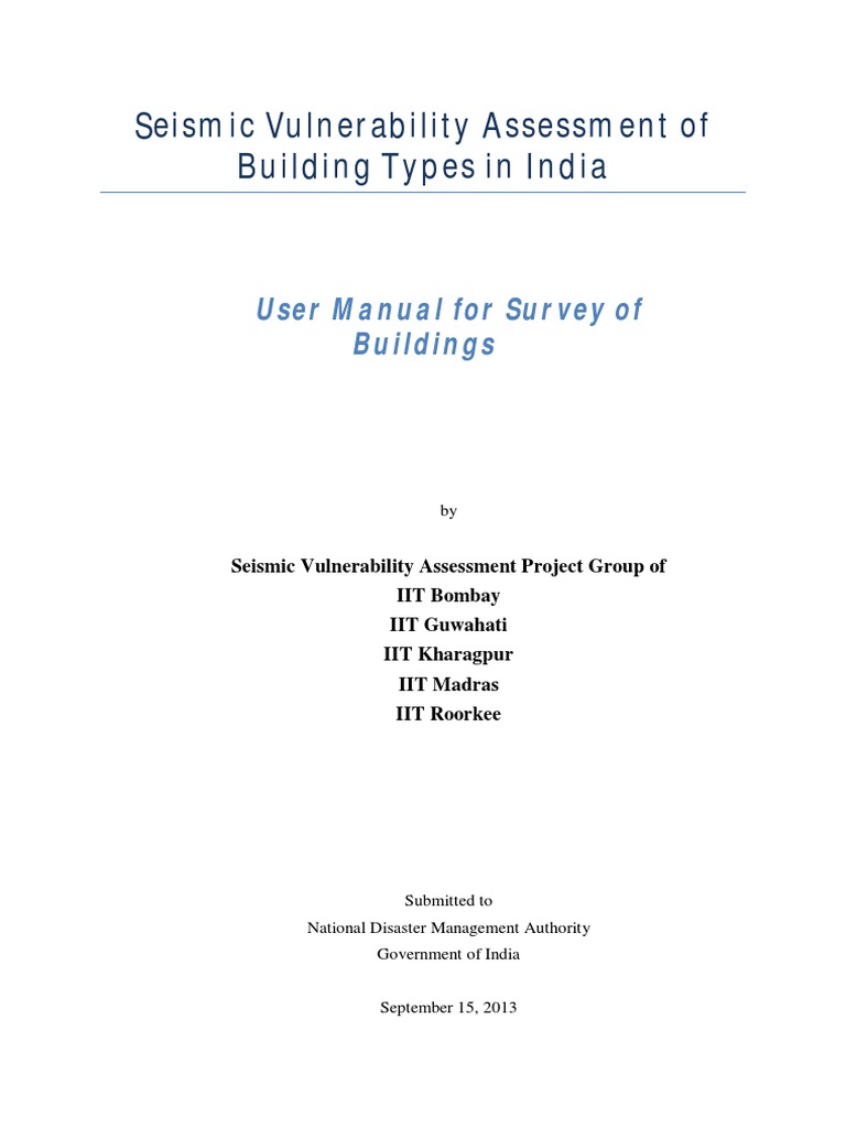 Seismic Survey Pdf Masonry Framing Construction