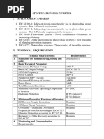 Specification For Inverter 15-03
