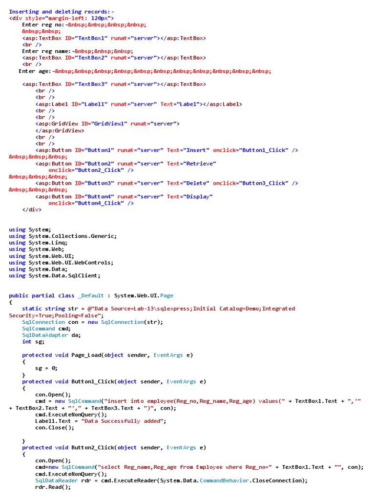 Inserting and Deleting Records | PDF | Data | Digital Technology