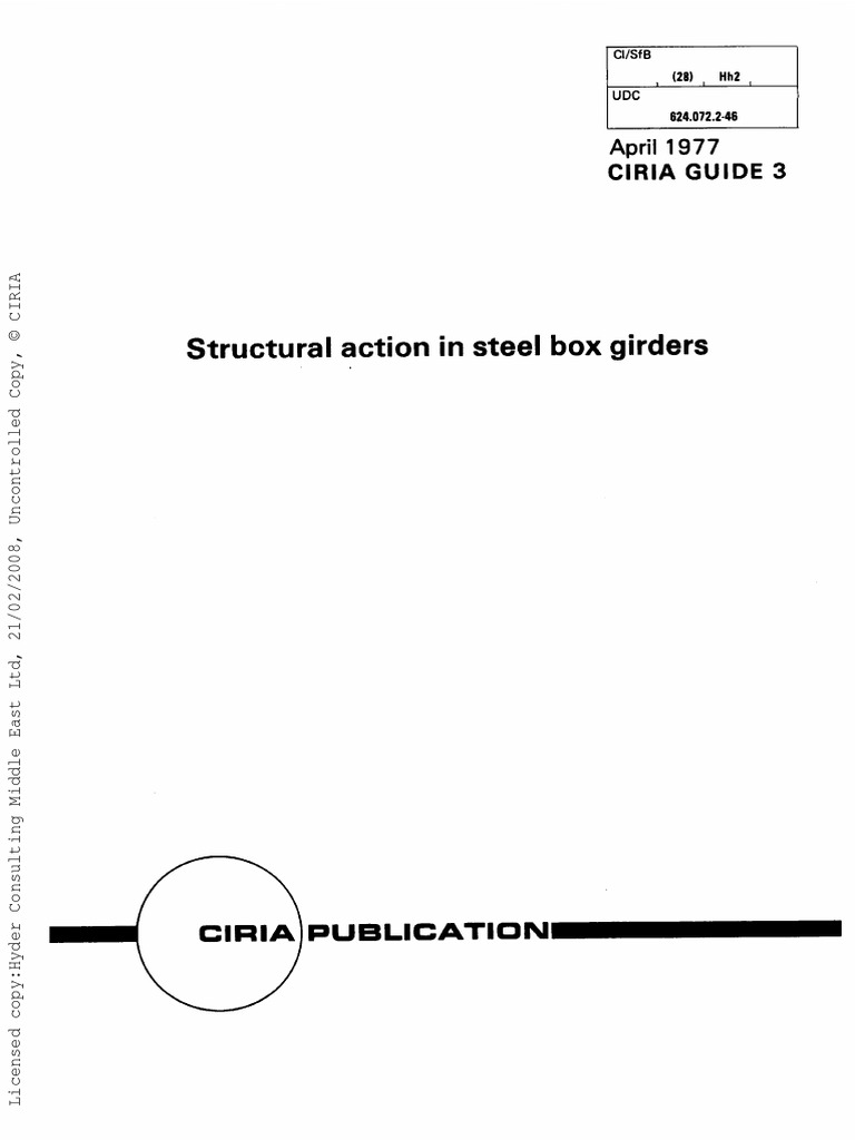 CIRIA Guide 3 Steel Box Girder PDF PDF Civil Engineering
