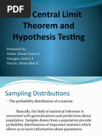 The Central Limit Theorem and Hypothesis Testing Final