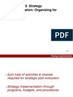 CHAPTER 9 Strategy Implementation: Organizing For Action: Strategic Management & Business Policy