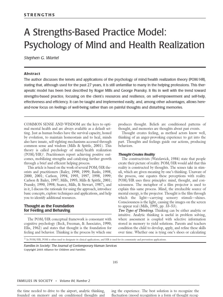 Psychology of Mind and Health Realization | PDF | Thought | Psychotherapy