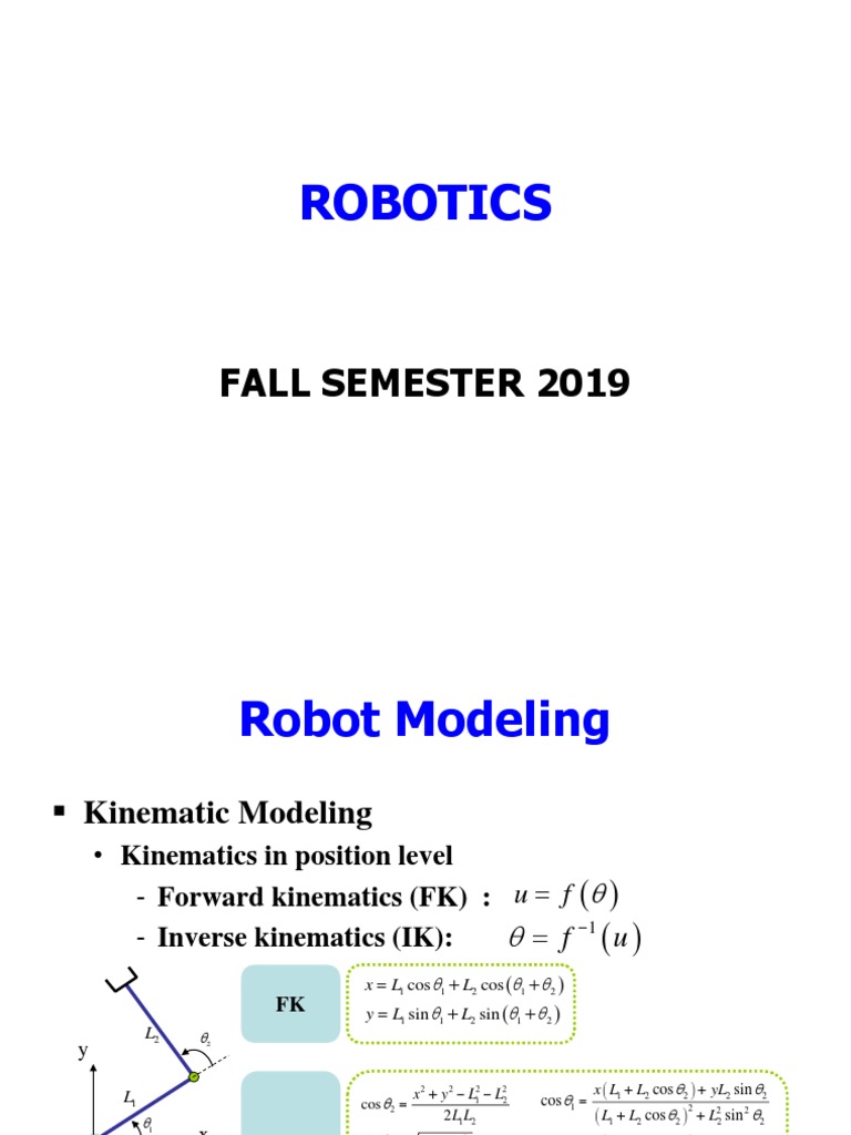 Robotics: Fall Semester 2019 | PDF | Euclidean Vector | Rotation